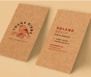 Business Card Kraft Solo Color 2" x 3.5"